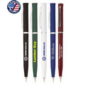 Certified USA Made, "Deluxe" Twister Ballpoint Pen - Nickel Ring